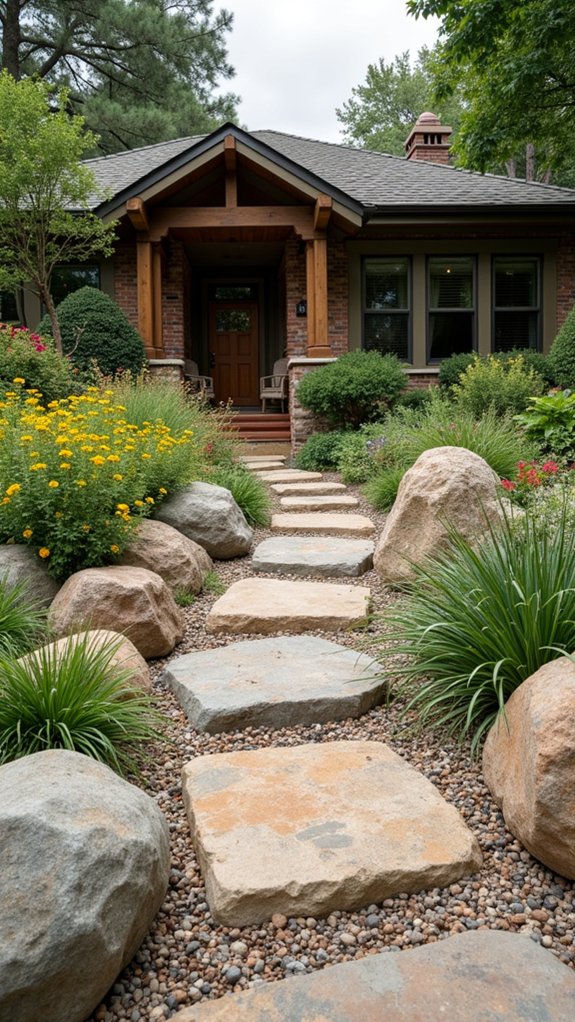 mixed materials enhance gardens