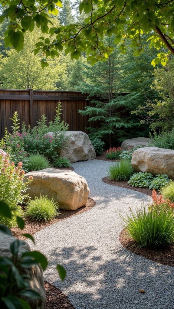 native plants enhance hardscape