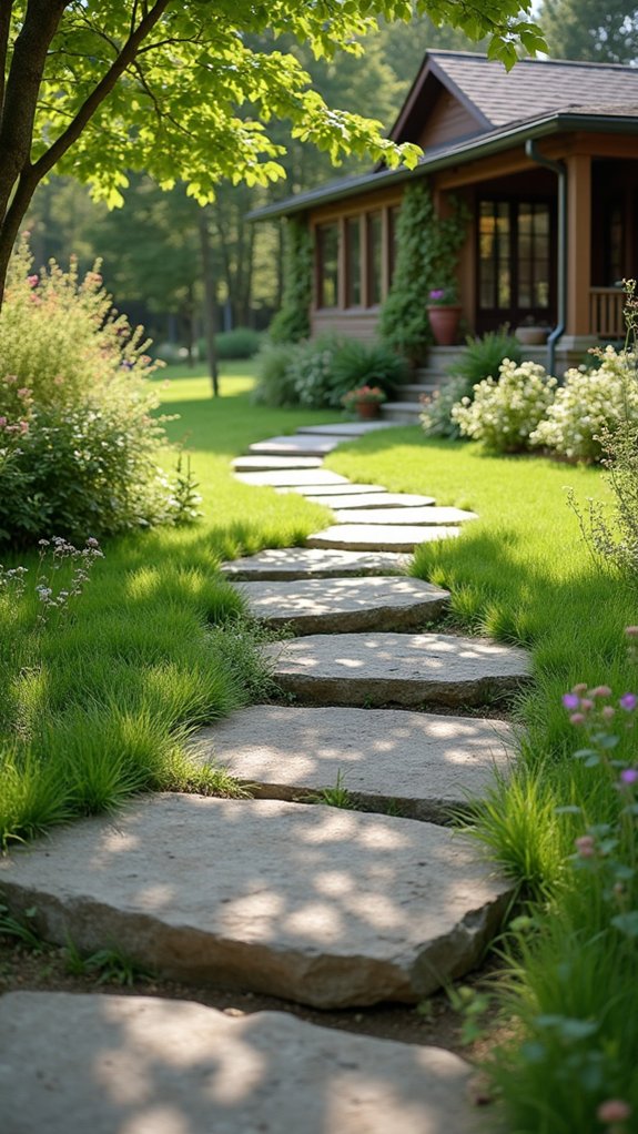 natural boulder garden pathways