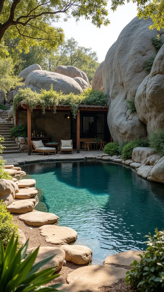 natural boulders create serenity