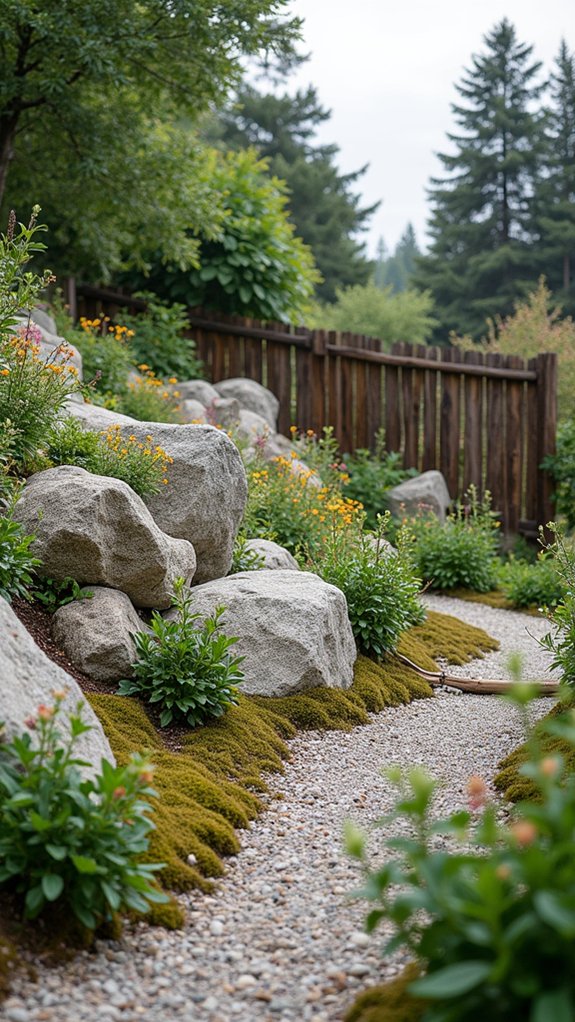 natural layered rocky garden