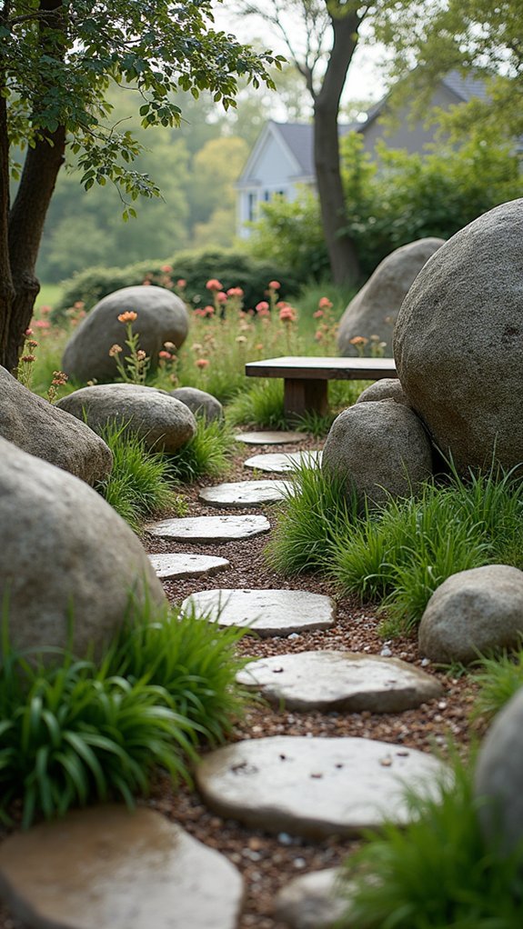 natural playground with boulders
