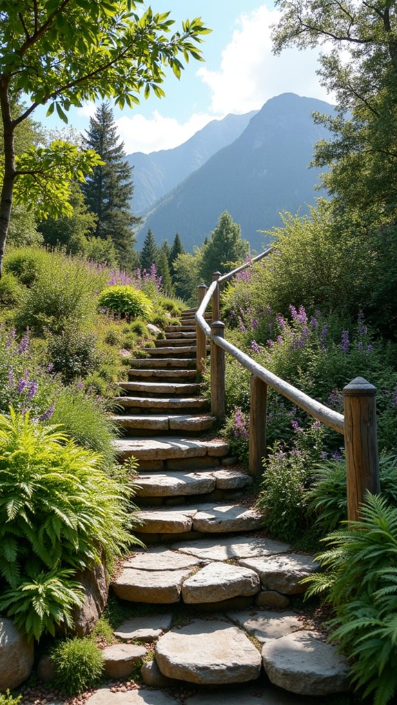 natural stone staircase design