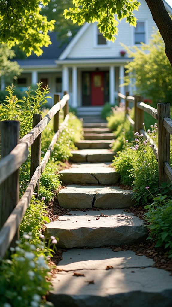 natural stone steps enhance landscapes
