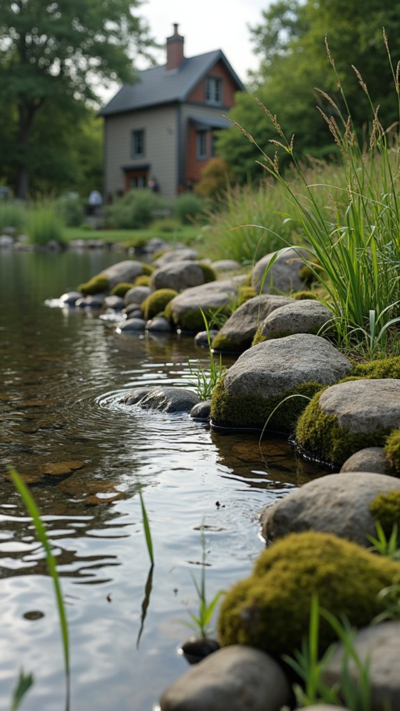 naturalistic pond edge design