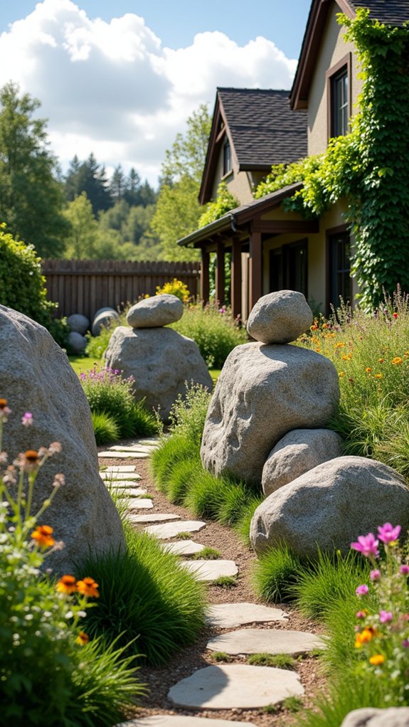 nature inspired artistic boulder sculptures
