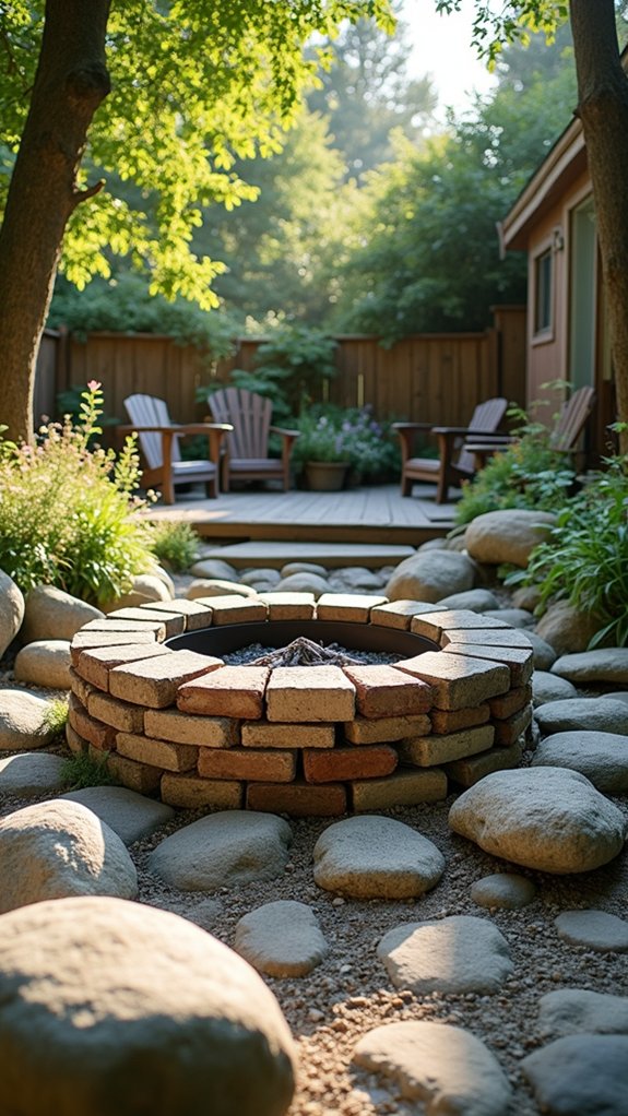 river rocks enhance fire pits