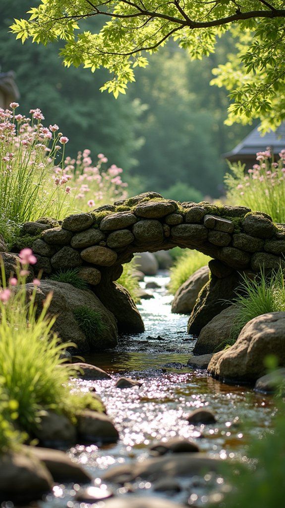 rustic boulder bridge design