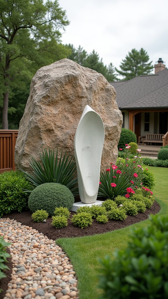 sculptures enhance natural landscapes