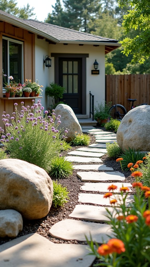 seasonal beauty with boulders