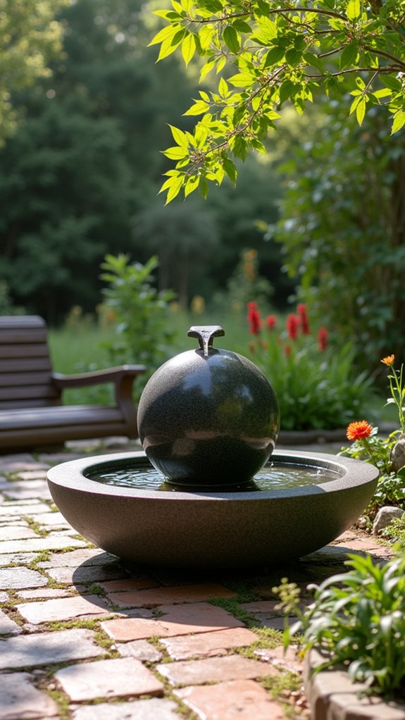 serene garden focal point