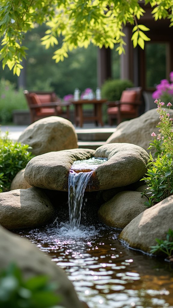 serene garden water feature