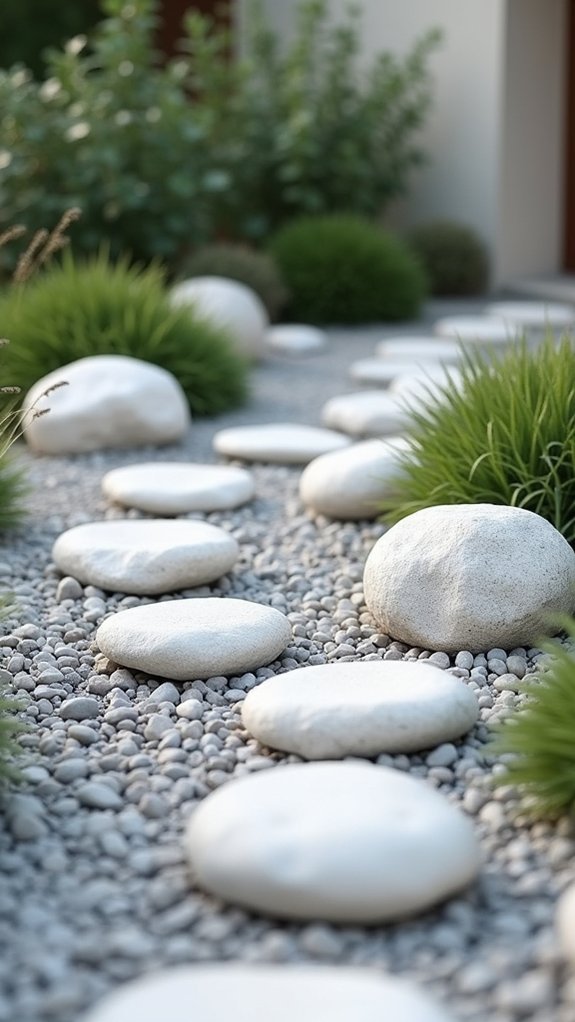 serene minimalist rock garden
