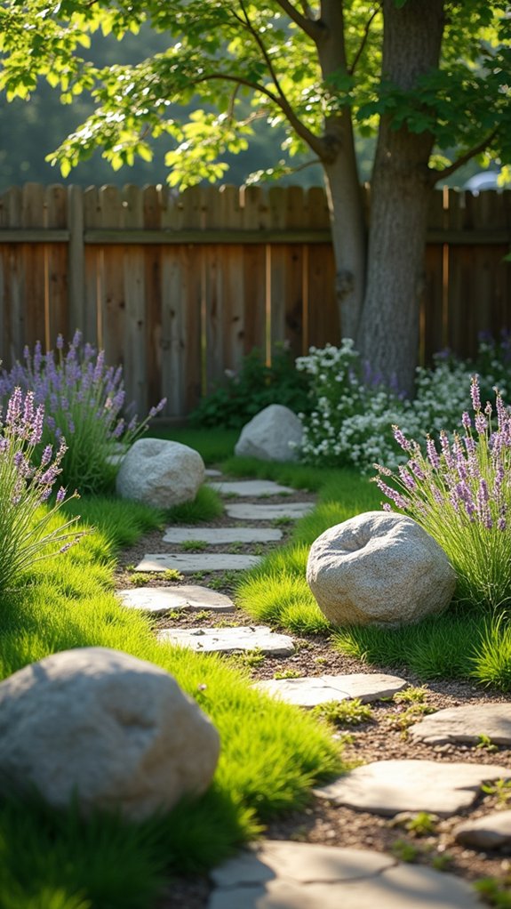 small boulders define spaces