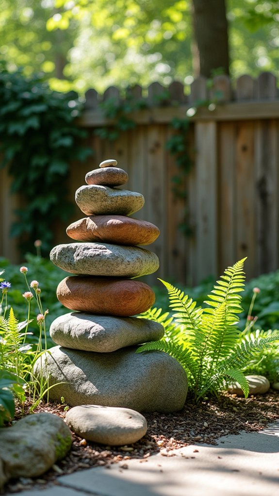 stacked stones for gardens