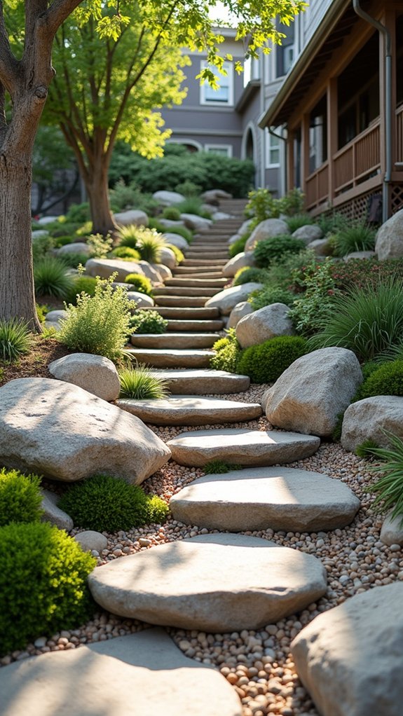terraced rock garden beauty