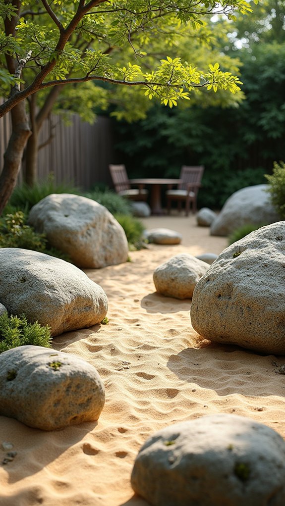 tranquil zen rock garden