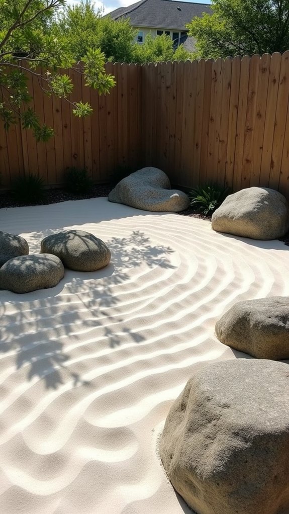 tranquil zen sand garden