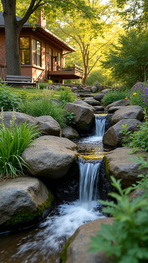 transform landscape with waterfall