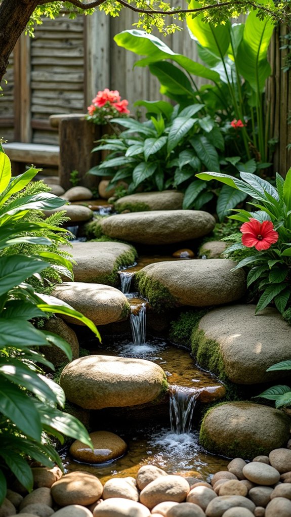 tropical paradise garden fountain