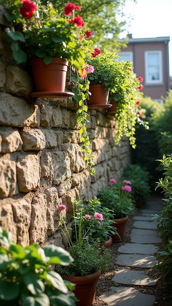 vertical garden with plants