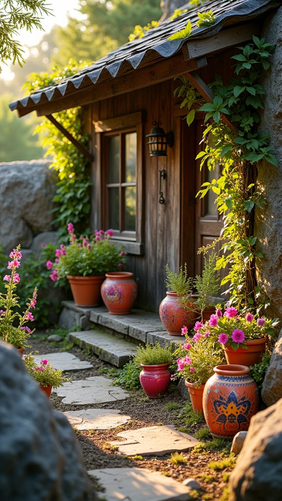 vibrant potted plant arrangements