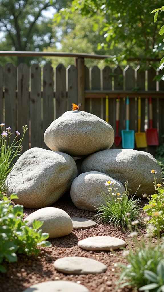 wildlife habitat through boulders