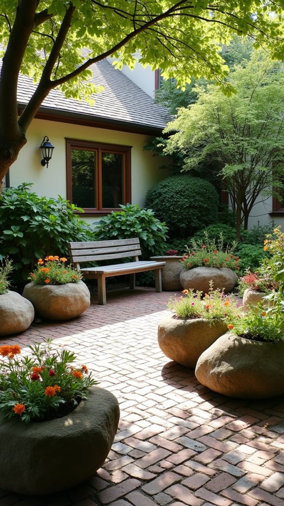 artistic unique rock planters