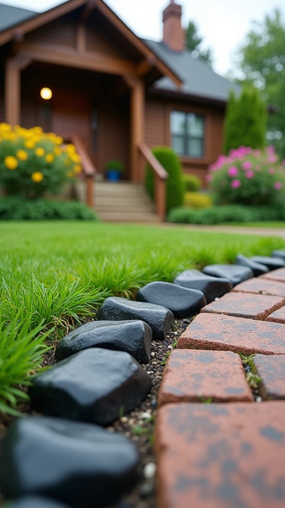 black river rock borders