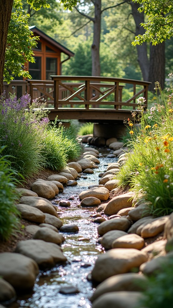 charming bridge enhances landscape