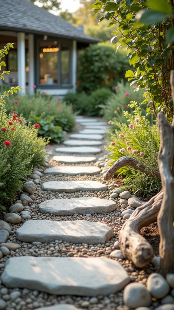 coastal river rock pathway