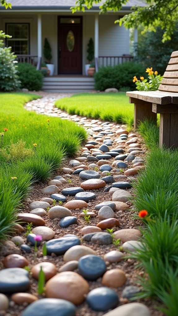 colorful mixed river rocks