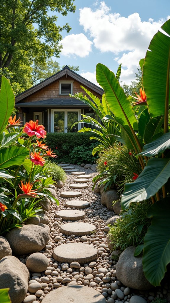 colorful tropical plant selection