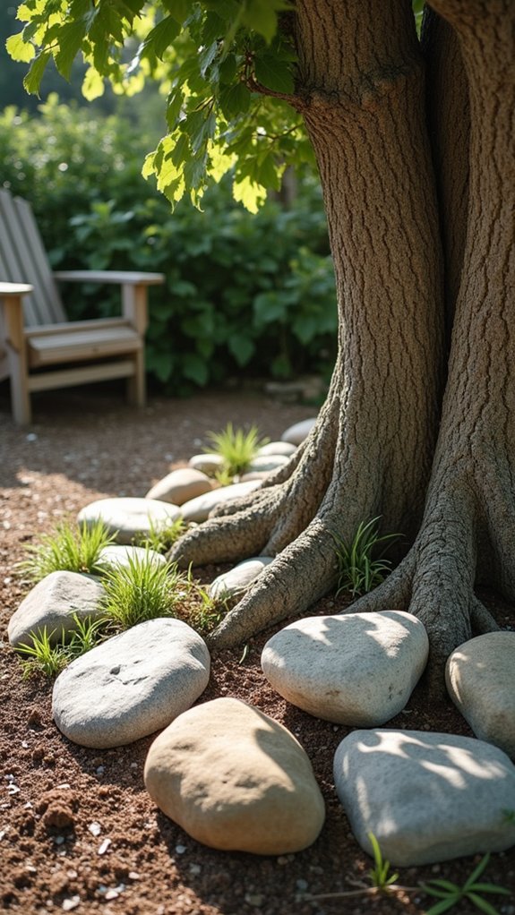contrasting stones for landscaping