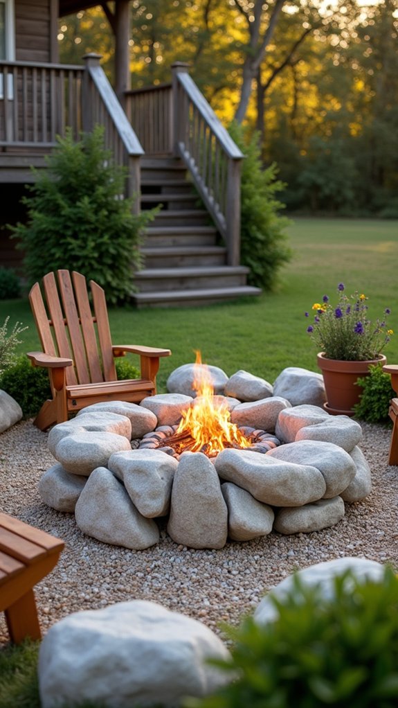 cozy fire pit atmosphere