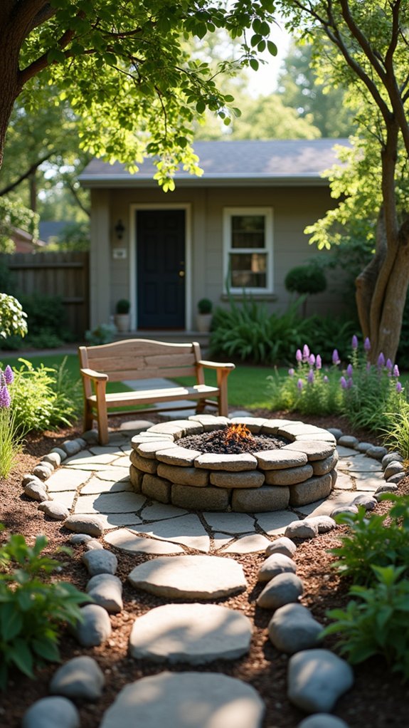 cozy fire pit design
