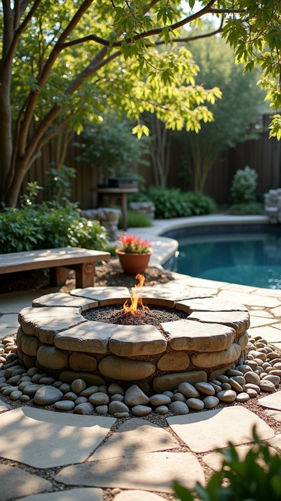 cozy fire pit gathering