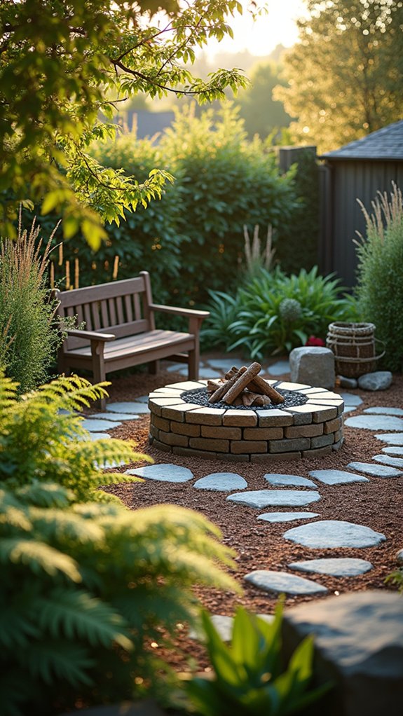 cozy fire pit oasis
