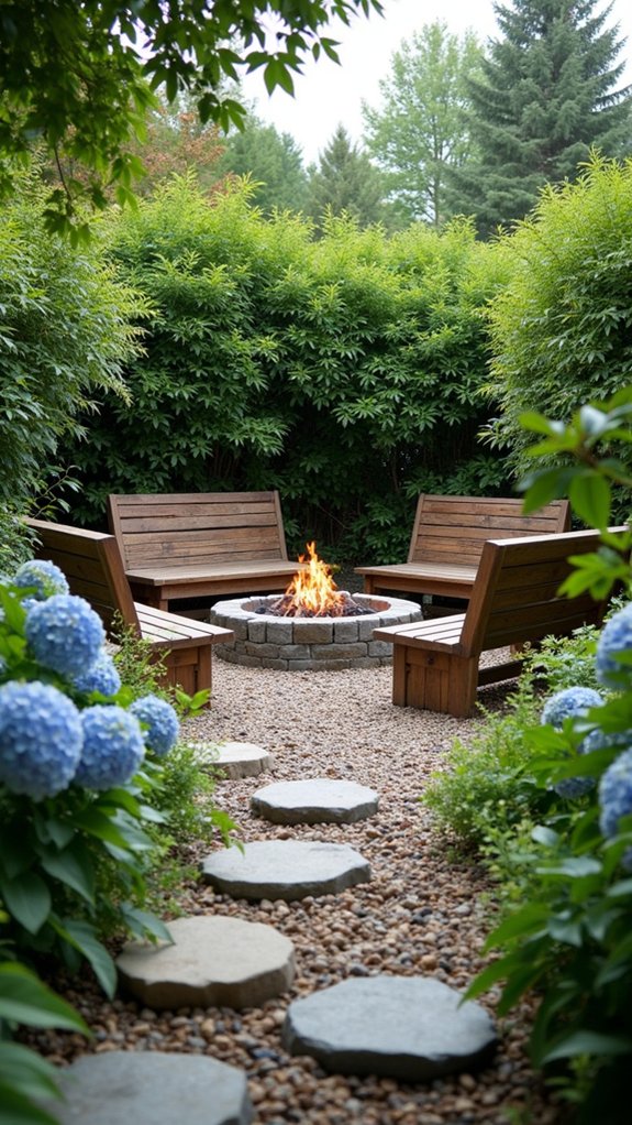cozy fire pit retreat