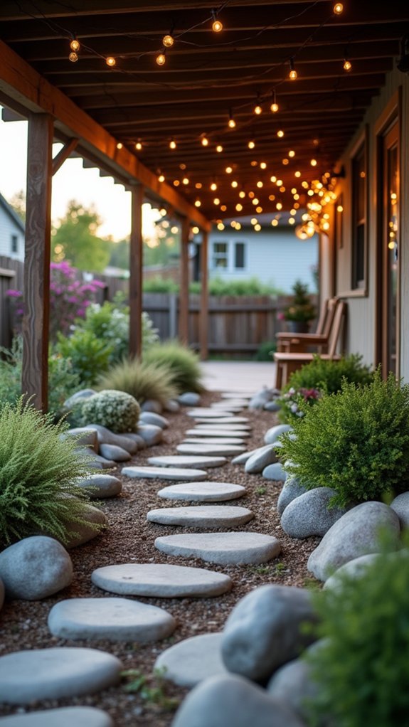 cozy led river rock lighting