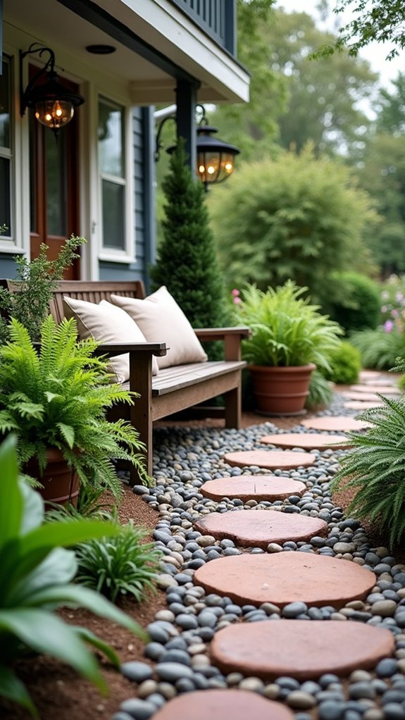 cozy nook with river rocks