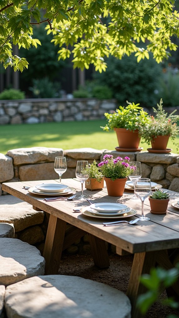 cozy outdoor dining retreat