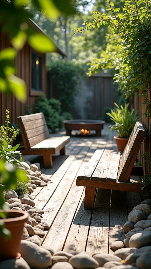 cozy rustic seating accents