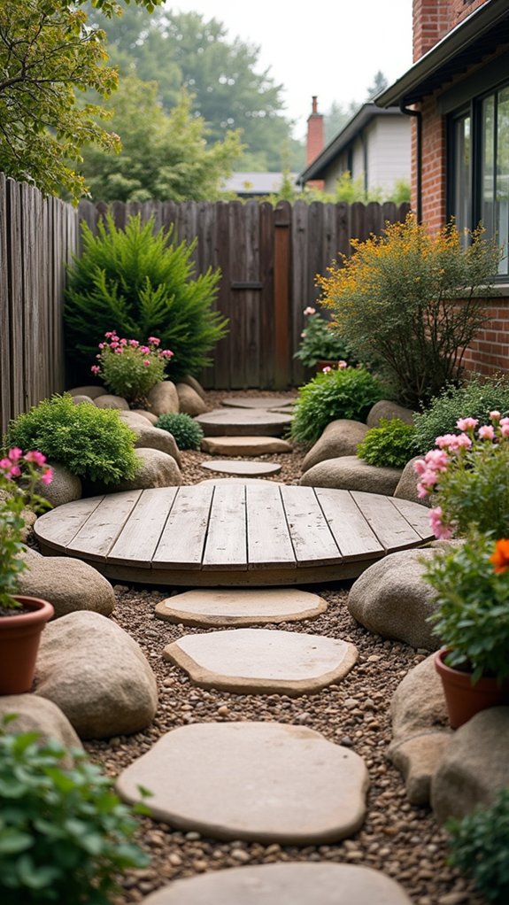 cozy sunken river rock retreat