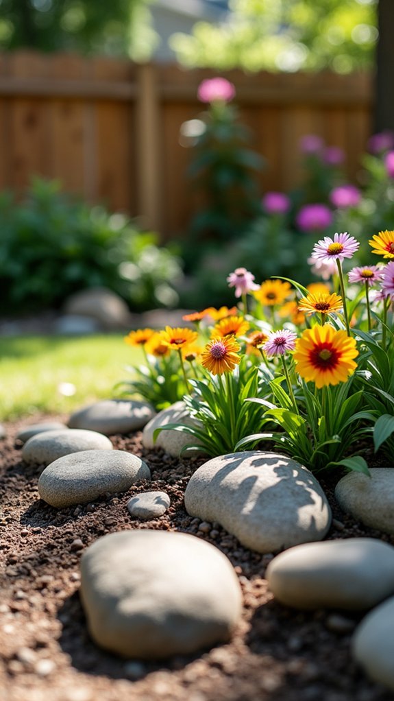 creative flower bed edging