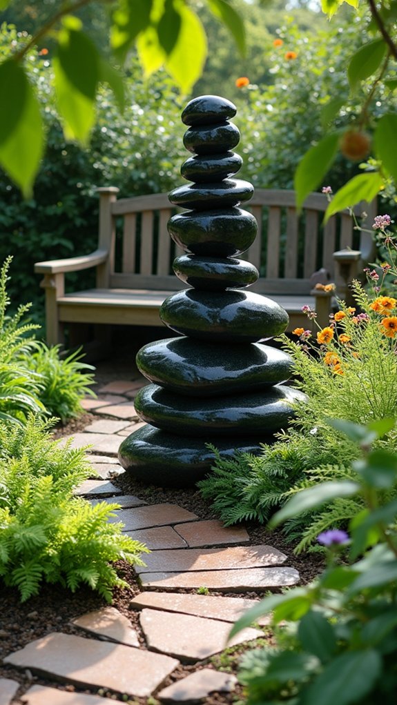 creative garden rock sculpture