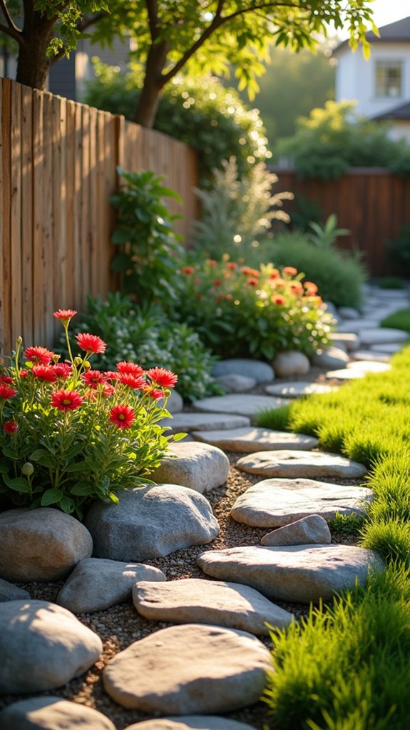 decorative river rock enhancement