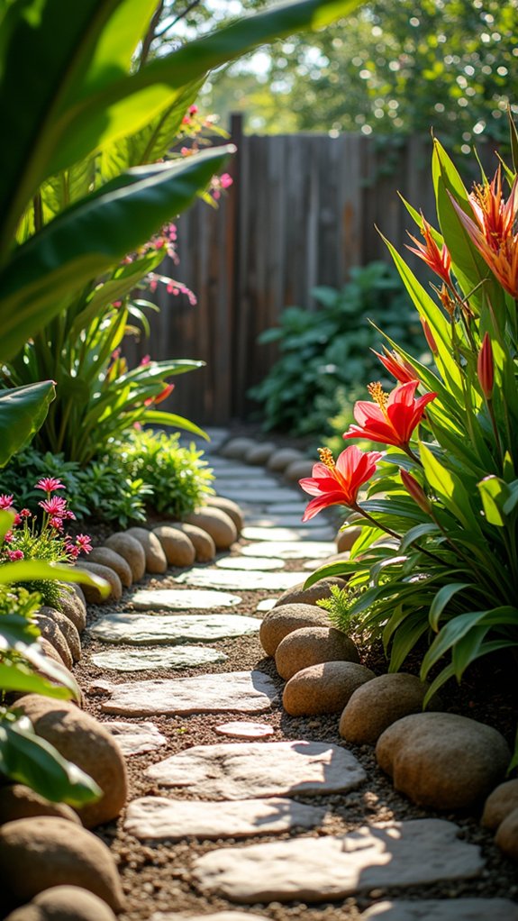 decorative rock garden border
