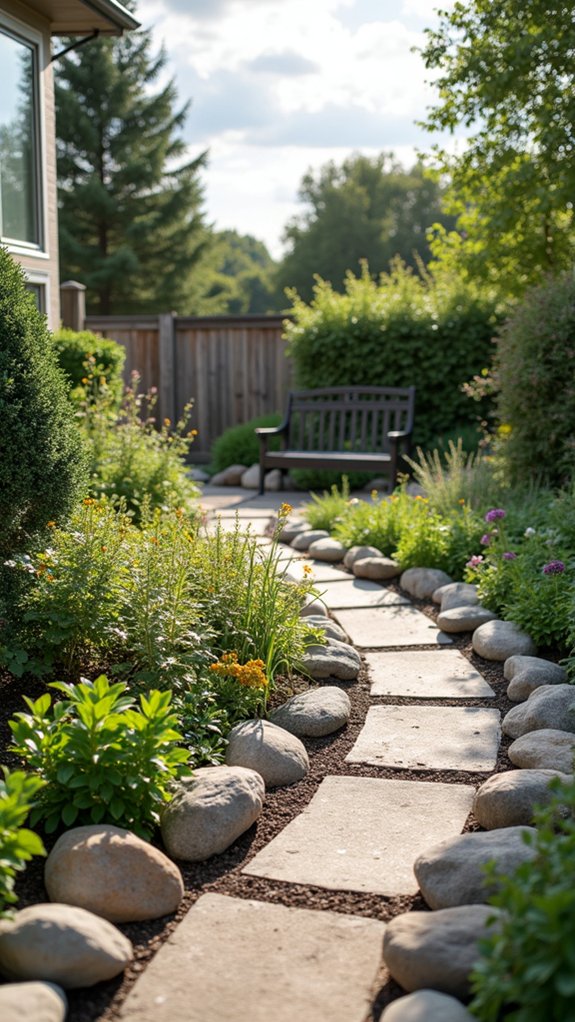 decorative rock garden borders