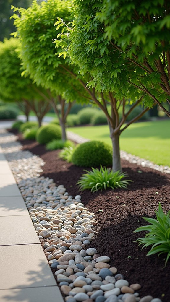 defined mulch border enhances